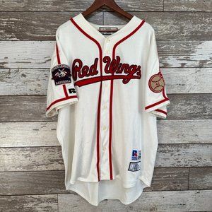 Vintage Russell Bob Gibson 1960 Rochester Red Wings #45 White Baseball Jersey
